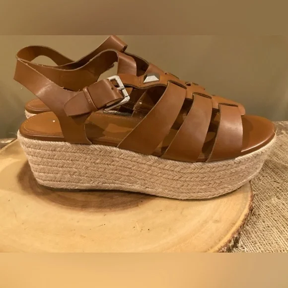 Woman's Sandals Marc‎ Fisher Joven Espadrille Wedge Sandal Size 10 Brown New - Picture 13 of 16